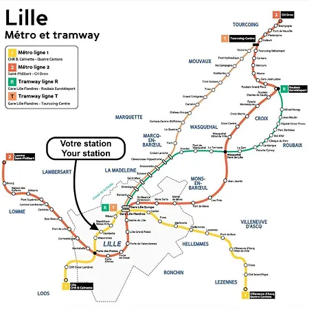 Апартаменты Wazemmes- Avec Balcon Et Vue